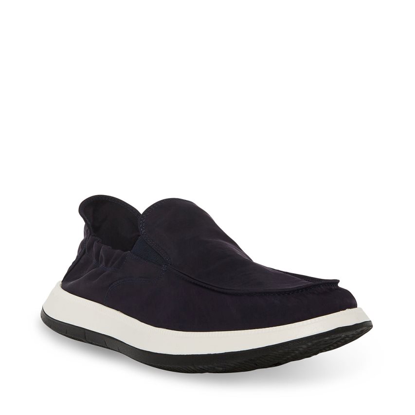 Navy Steve Madden Sonny Men's Loafers | PH 9351KHB